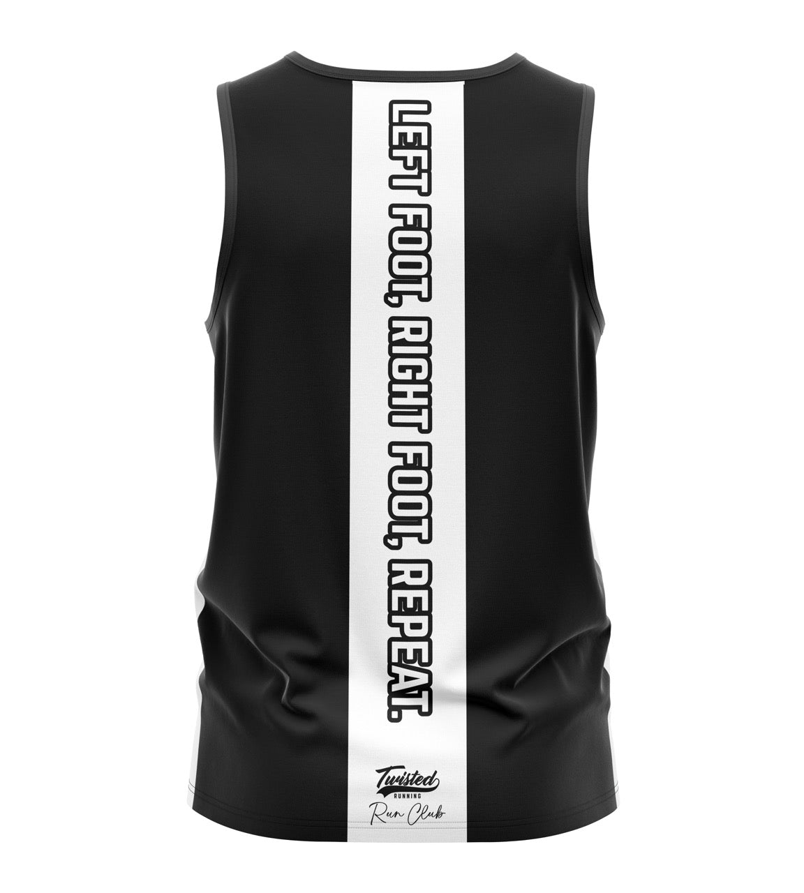 Twisted Run Club Tank - Black/White