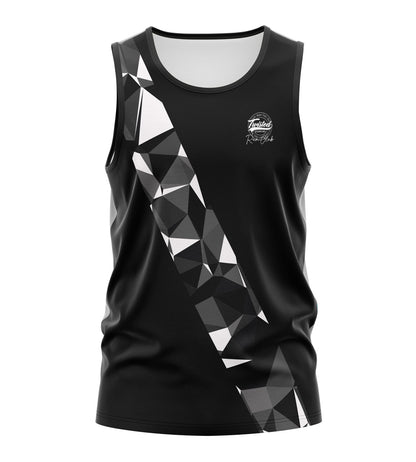 Twisted Run Club Tank - Black/White