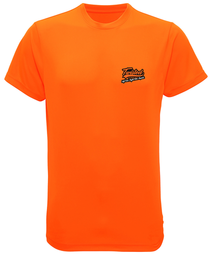 Twisted Block Technical Tee - Orange