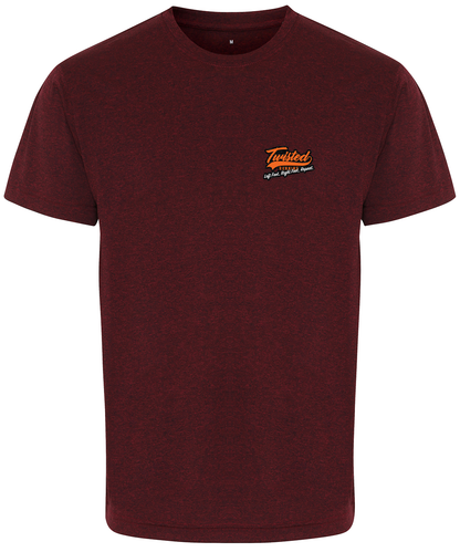 Twisted Block Technical Tee - Orange