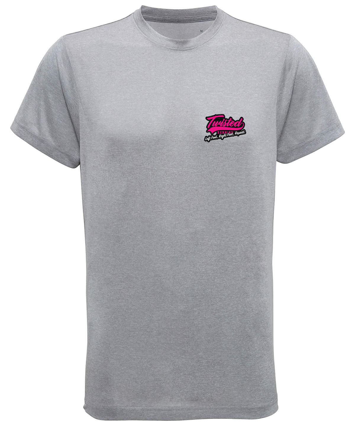 Twisted Block Technical Tee - Pink