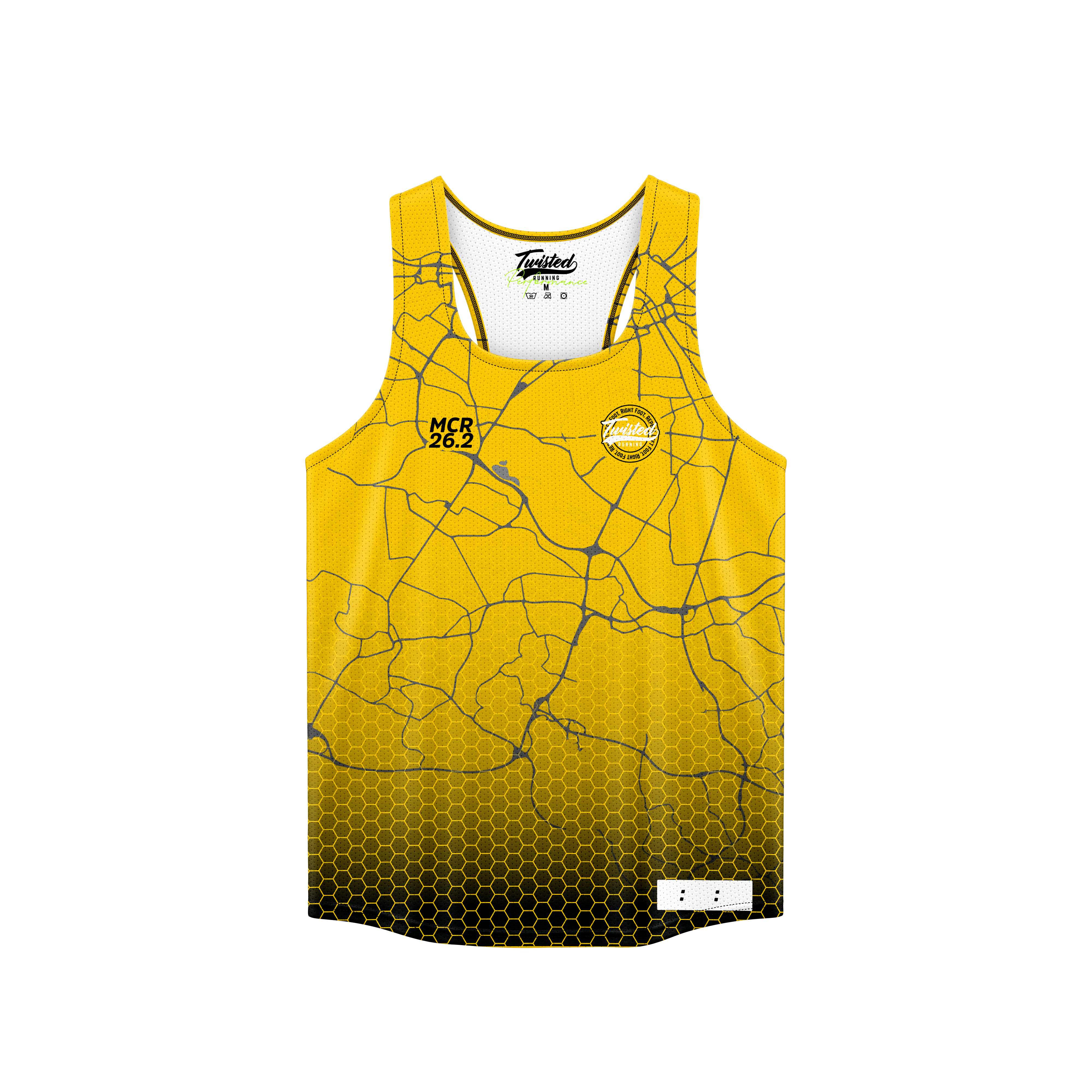 Yellow/Black Manchester 26.2 Race/Finisher Vest – A Marathon Worthy Tribute (Pre-Order) Please Read Description (Copy)