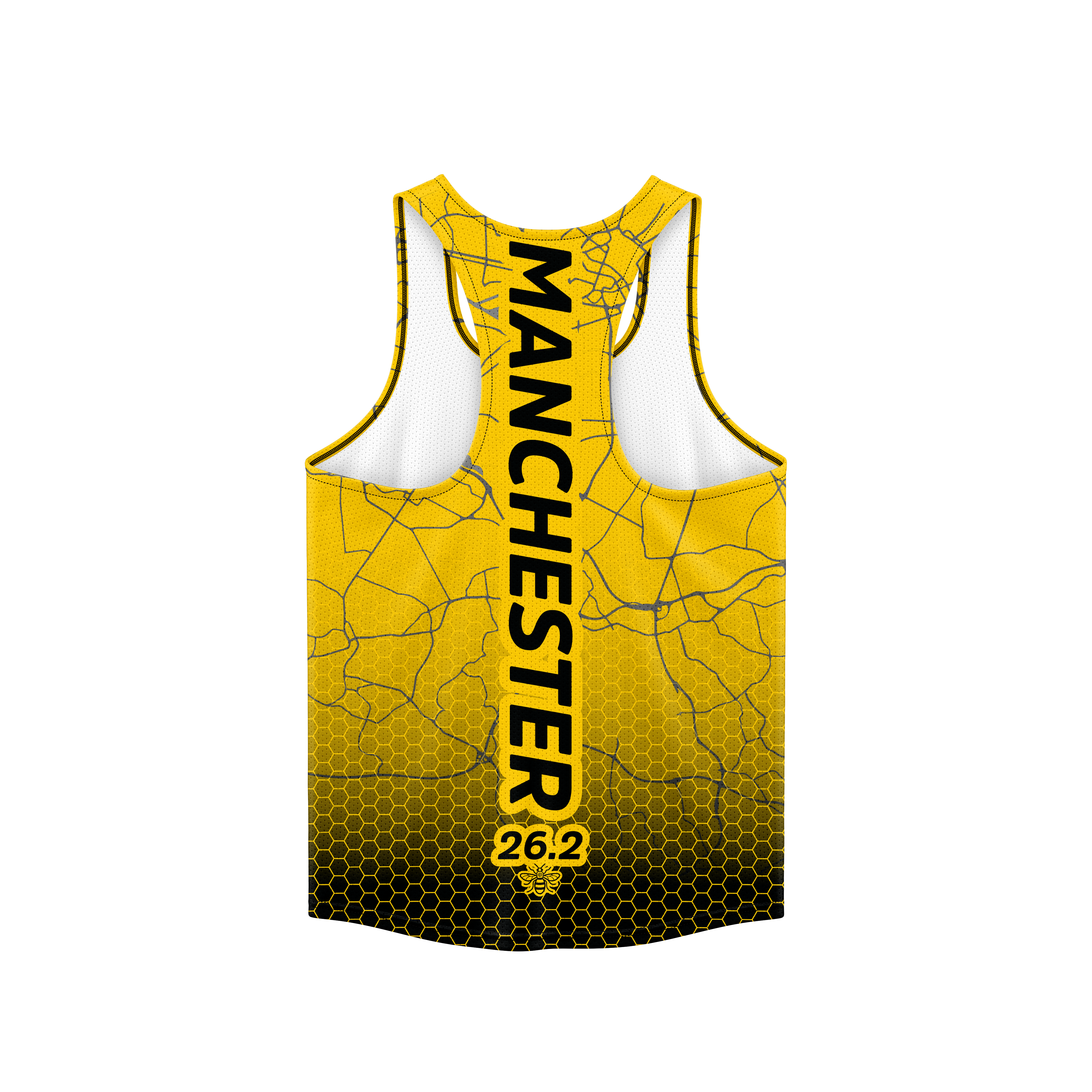 Yellow/Black Manchester 26.2 Race/Finisher Vest – A Marathon Worthy Tribute (Pre-Order) Please Read Description (Copy)