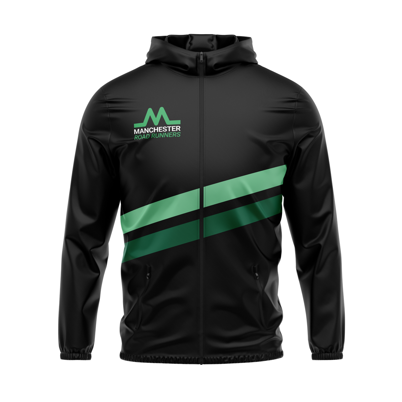 Manchester Road Runners Windbreaker - Black/Green