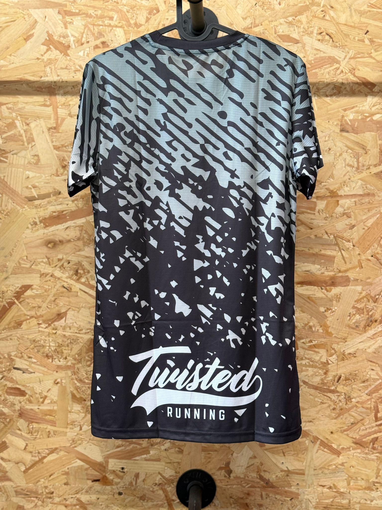 ⚫ Inverted Trails Tee – Grey/White (Black Base)