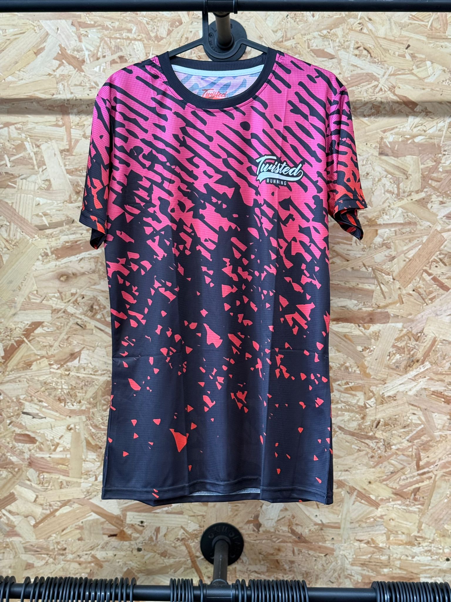 🩷 Inverted Trails Tee – Pink/Pink(Black Base)