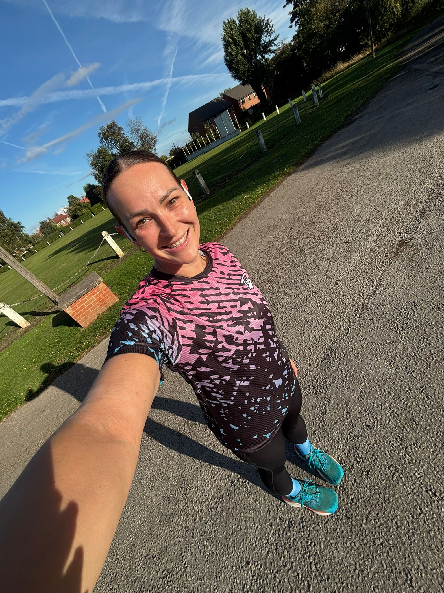 💜 Inverted Trails Tee – Pink/Blue (Black Base)