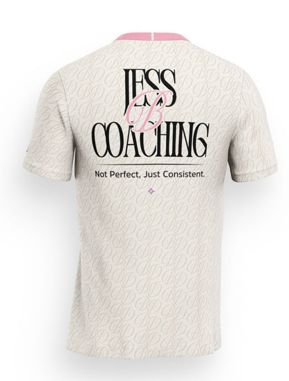 Jess B Coaching T-Shirt - Vanilla/Baby Pink
