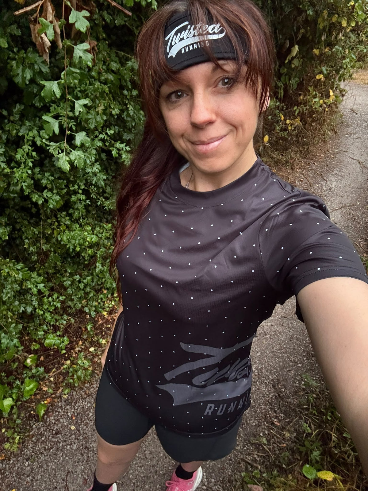 Black Polka Dot Short Sleeve Ultra Light Technical T-Shirt