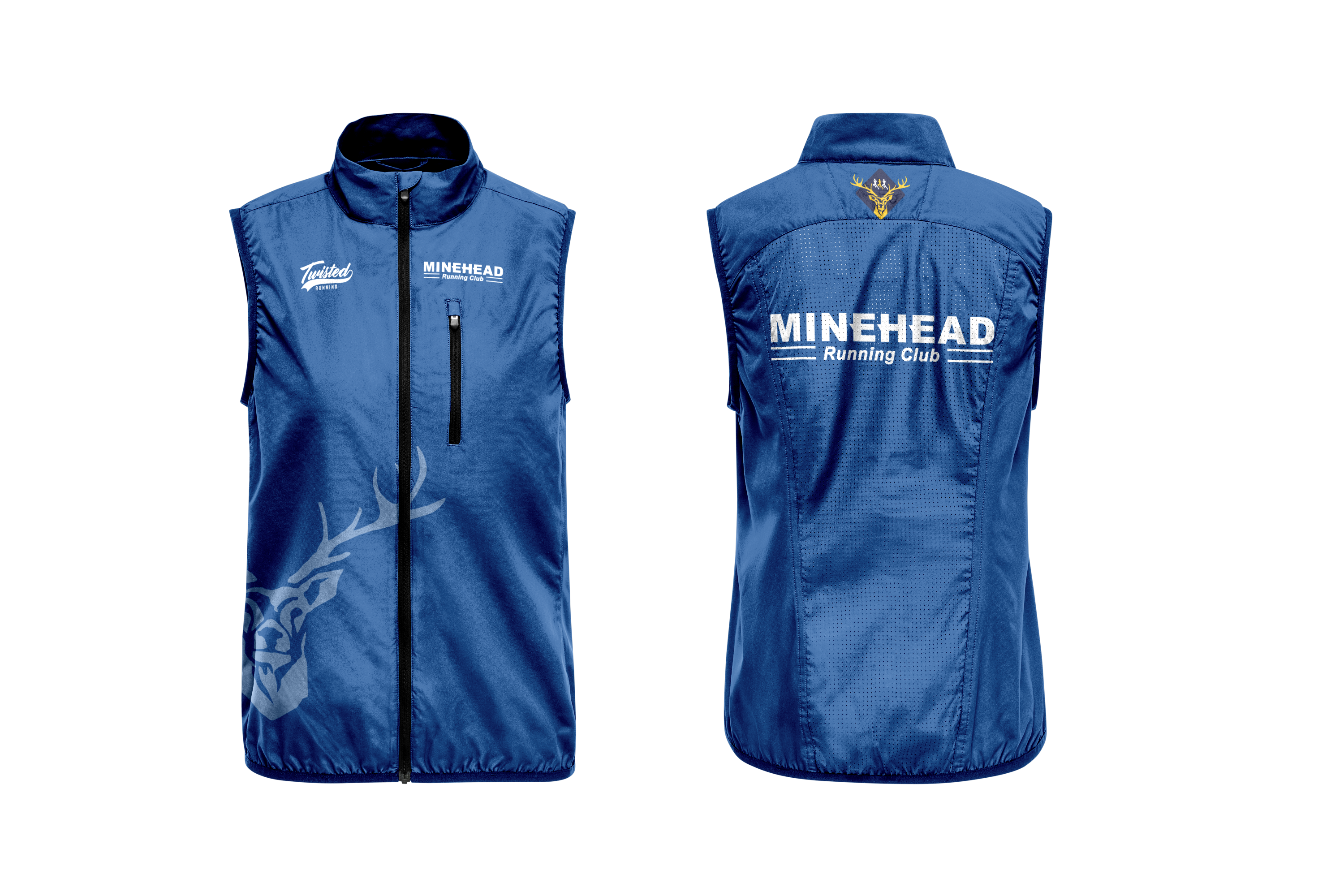 Minehead Running Club Gilet - Blue/White