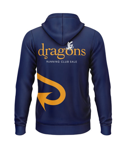 Dragons Running Club Sale Hoodie (Polyester) - Navy/Amber