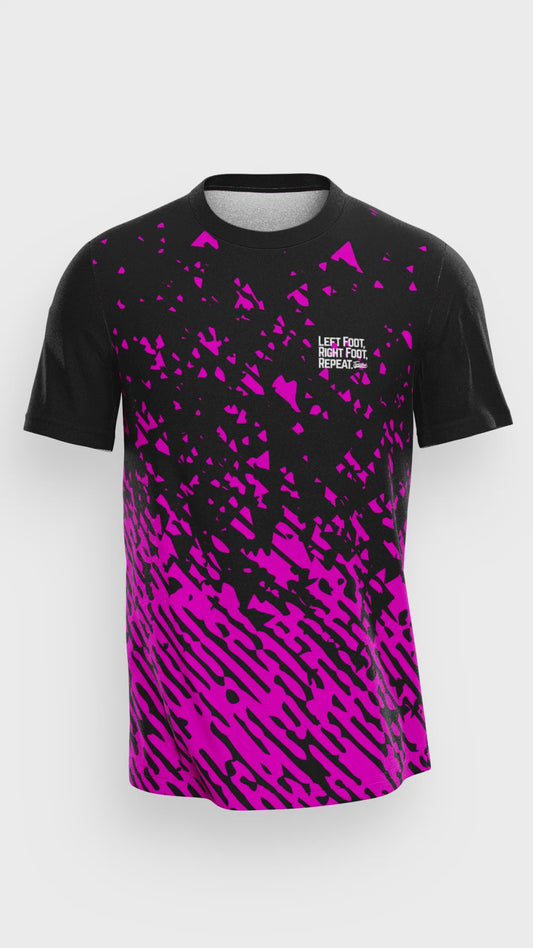 Trails Performance T-Shirt - Black/Hot Pink