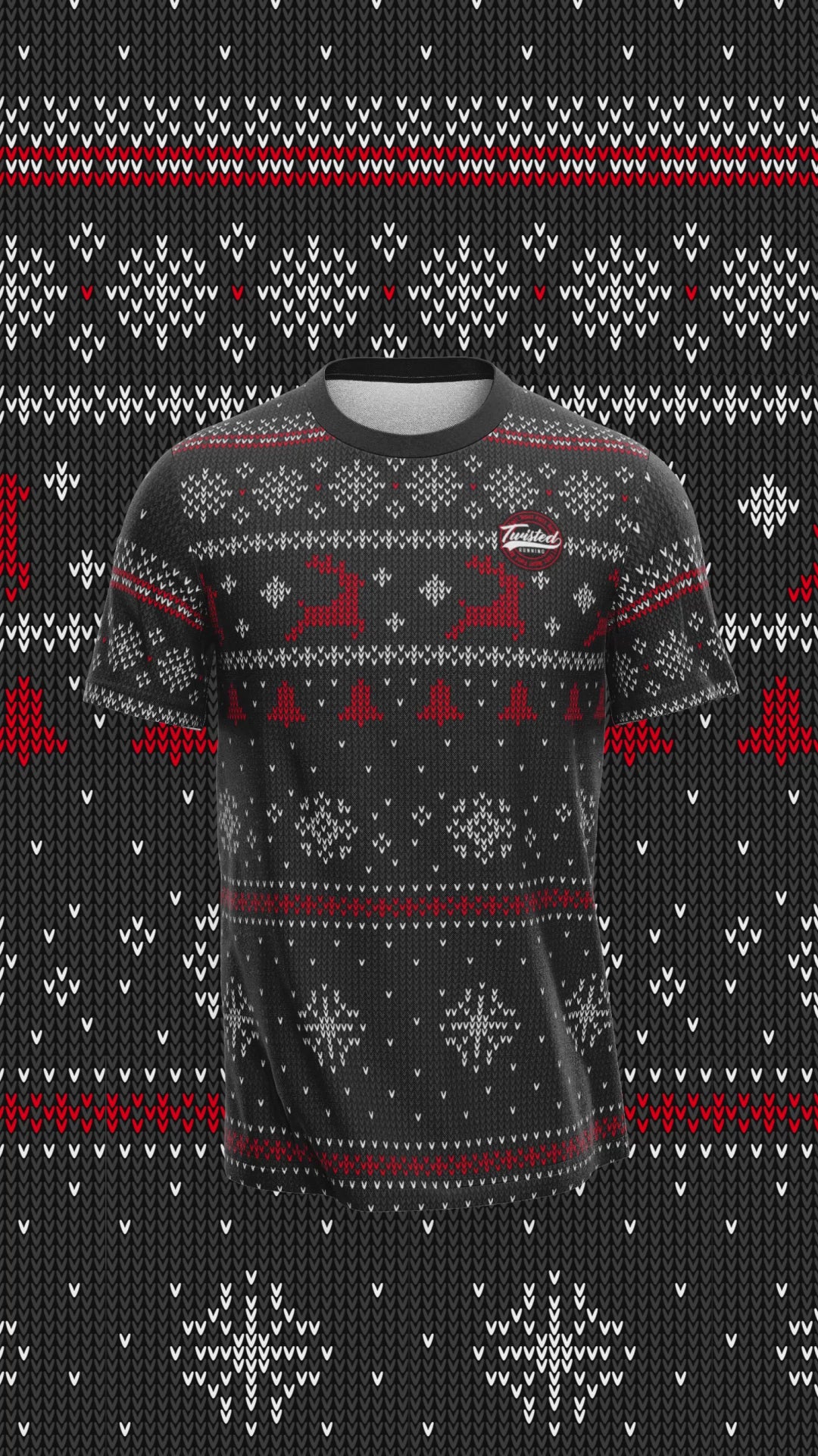 Load video: Charcoal - Xmas Technical T-Shirt (Long Sleeve &amp; Short Sleeve)