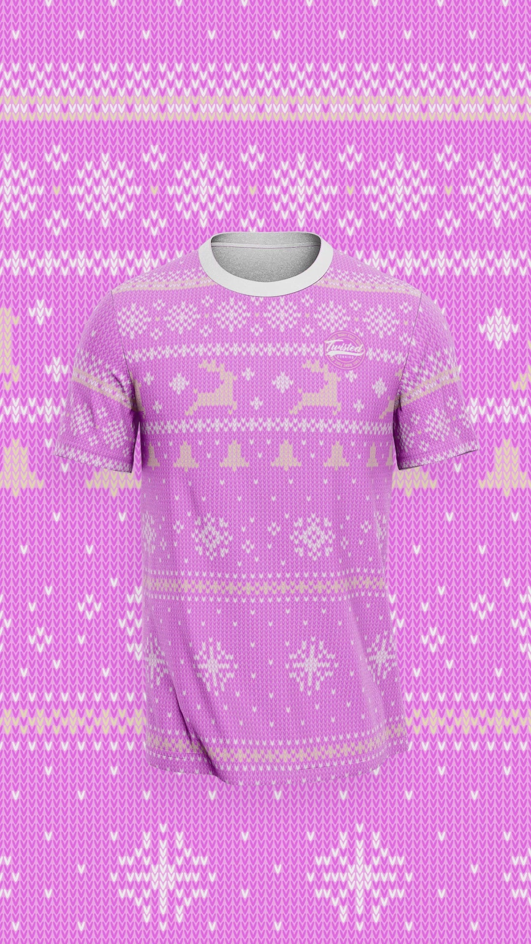 Load video: Pink - Xmas Technical T-Shirt (Long Sleeve &amp; Short Sleeve)
