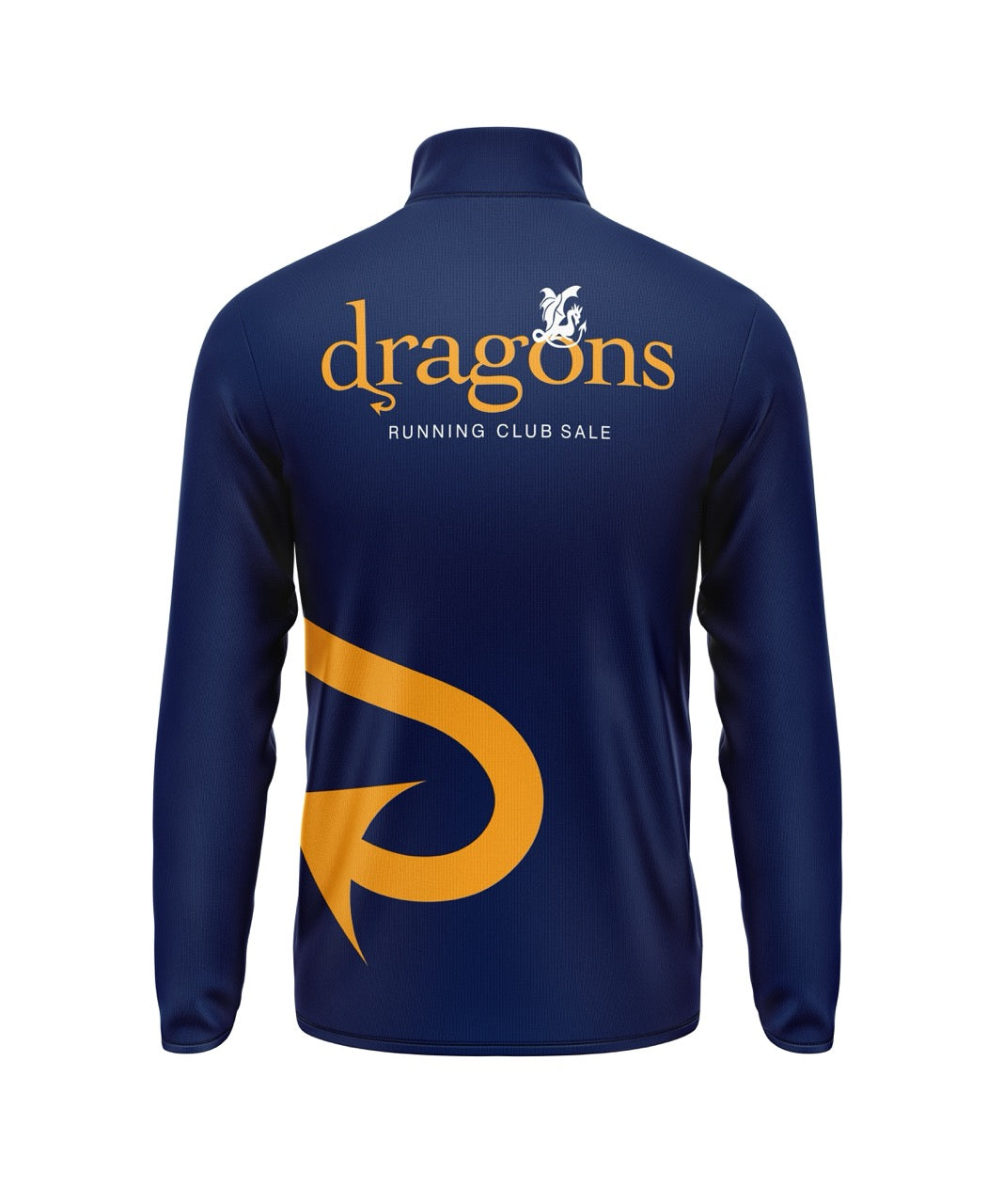 Dragons Running Club Sale 1/4 Zip - Navy/Amber