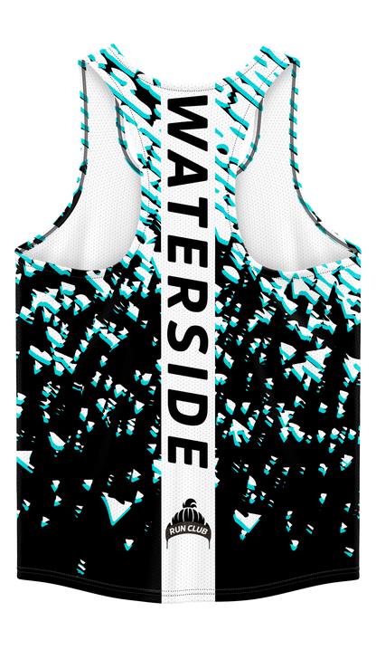Rob McRunning - Waterside Vest - Black/White/Aqua