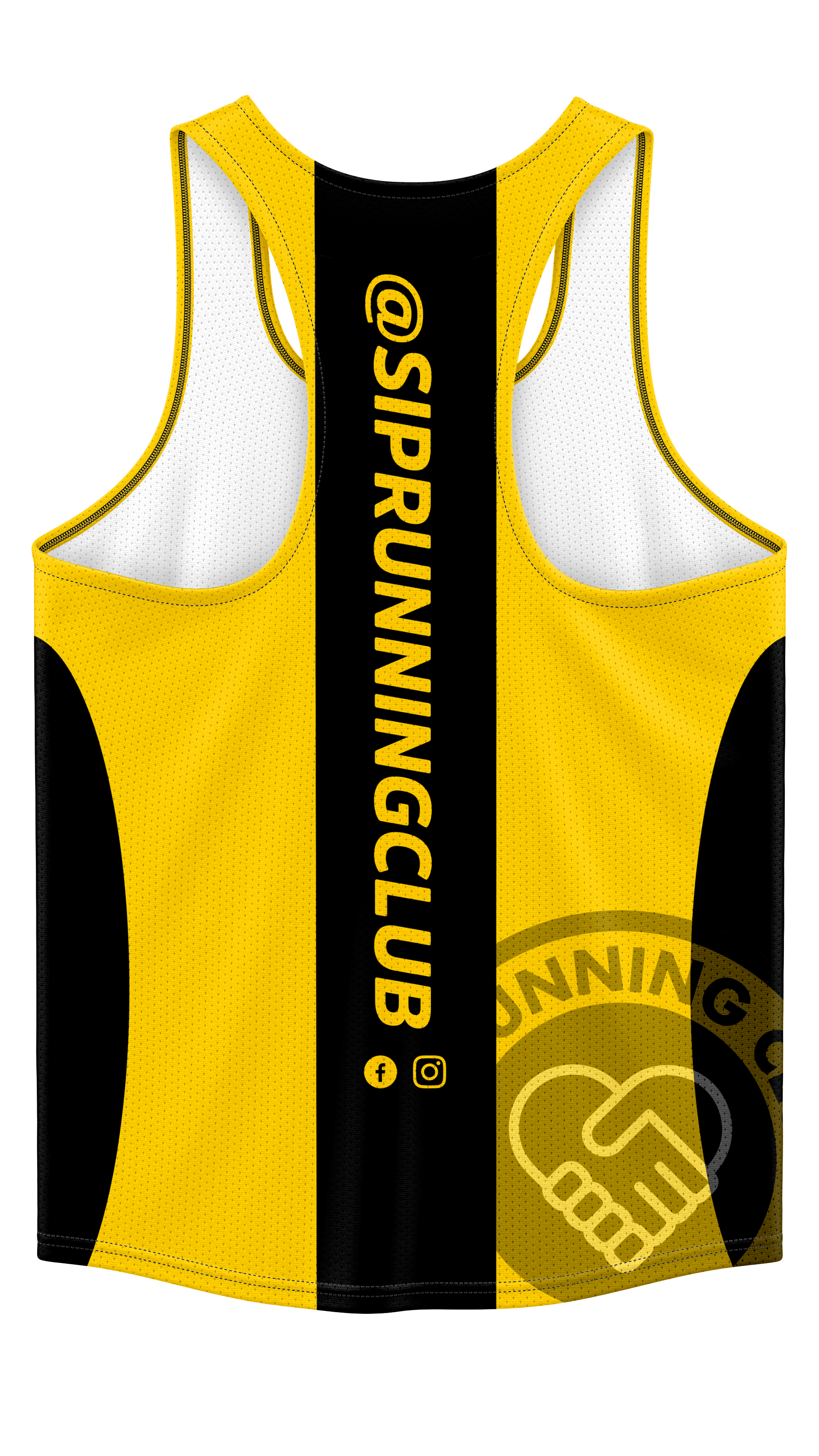 SIP Running Club Vest - Yellow/Black