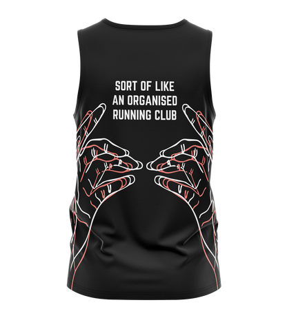 Run The Joules Tank - Black/Salmon