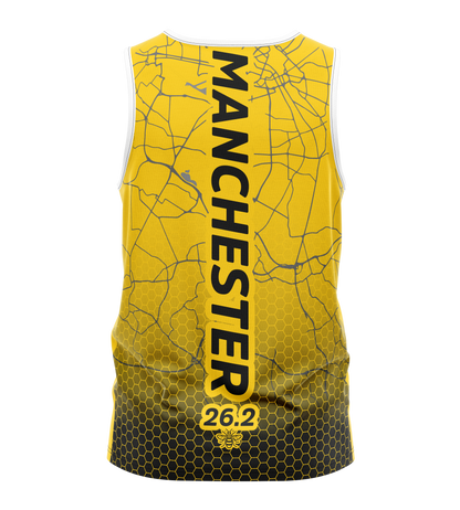 Yellow/Black Manchester 26.2 Race/Finisher Tank – A Marathon Worthy Tribute (Pre-Order) Please Read Description